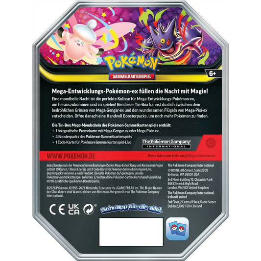 Pokémon Mega Moonlight Tin (DE) Mega Gengar ex