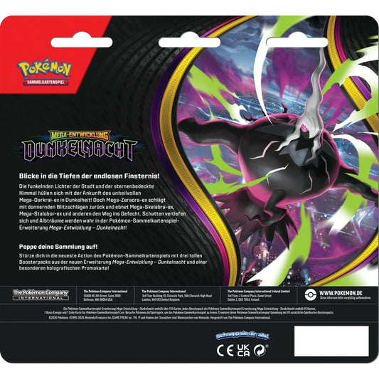 Pokémon Dunkelnacht (ME05) - 3er Blister Bithora (DE)