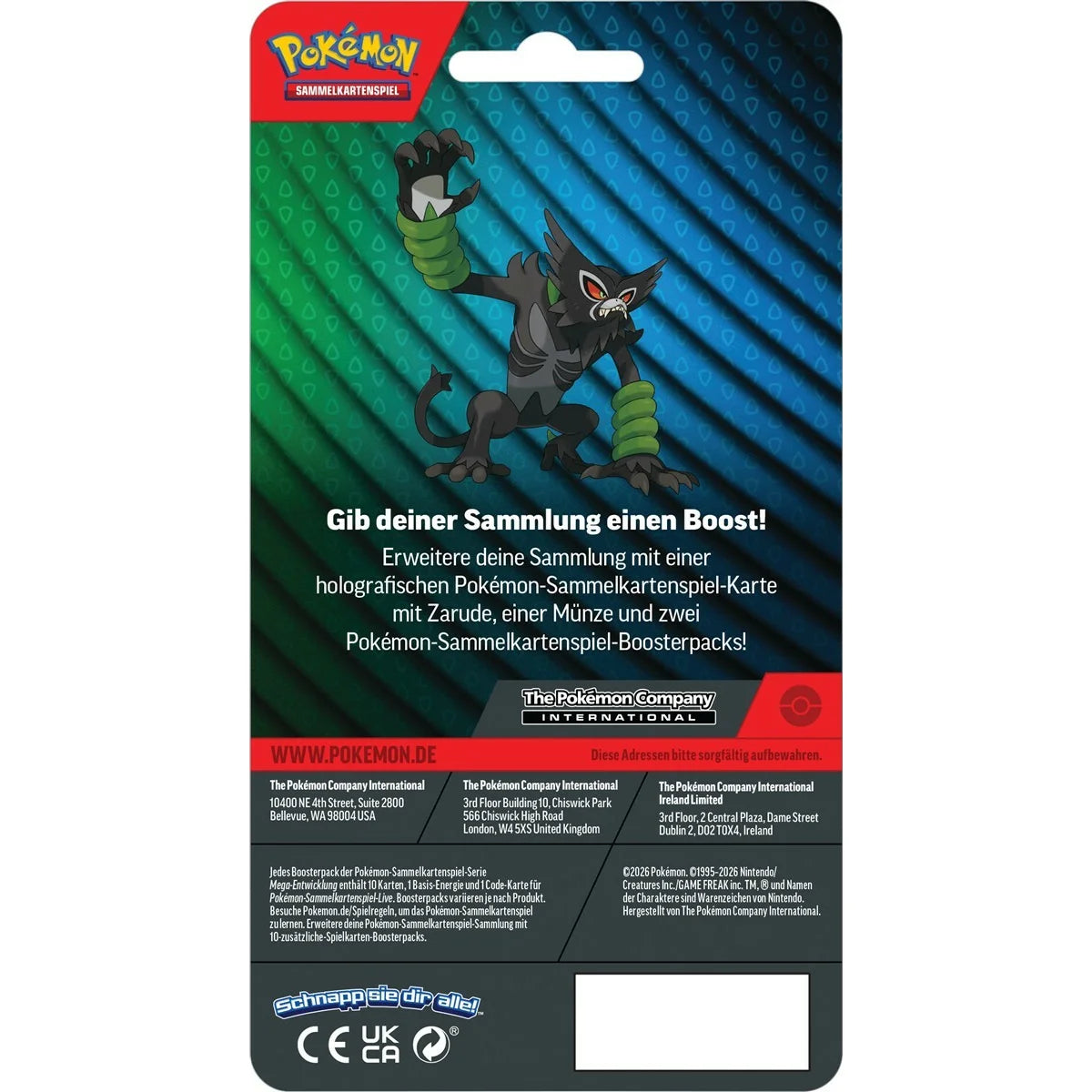 Pokémon Enhanced 2 Pack Blister - Zarude (DE)