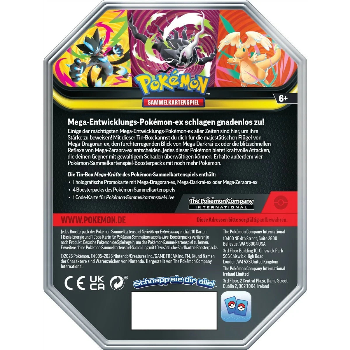 Pokémon Mega Kräfte Mega-Zeraora Tin (DE)